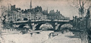 Pont Neuf: placa uno del Conjunto de París, 1904