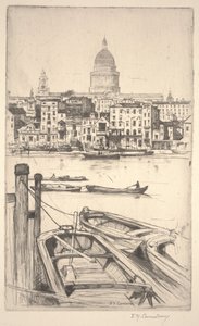 San Pablo desde el Támesis (en Bankside)