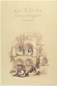 Portada del Volumen I de La Tierra Santa, grabado por Louis Haghe (1806-85) publicado en Londres, 1842