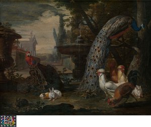 Animales en un jardín