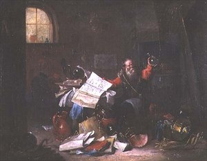 El alquimista de David the Elder Teniers