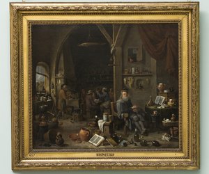 Un alquimista, finales de 1670 de David Teniers the Younger
