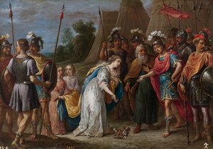 Eustathius intercede a favor de Armida con Godofredo de Bouillon