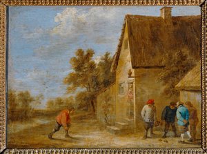 Les Joueurs de boules ... de David the Younger Teniers