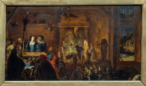 Escena de sabbat. Pintura de David II Teniers, llamado el Joven (1610-1690) de David Teniers the Younger