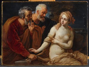 Susana y los ancianos, después de Guido Reni (1575-1642) de David Teniers the Younger