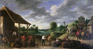 La cosecha de vino de David Teniers the Younger