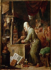 El alquimista de David Teniers the Younger