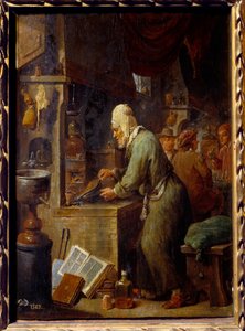 El alquimista de David Teniers the Younger