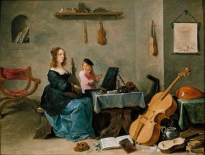 La esposa y el hijo del pintor