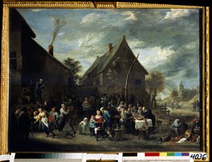 Boda campesina. Pintura de David Teniers el joven (1610-1690). Óleo sobre lienzo, 82 x 108 cm de David Teniers the Younger