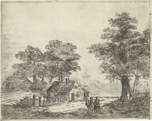 paisaje con excursionistas de David van der Kellen