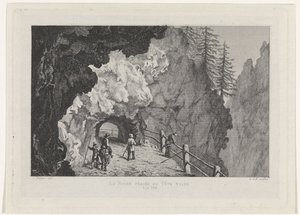 Pasaje en las rocas La Roche percée en Tête Noire (título sobre objeto)