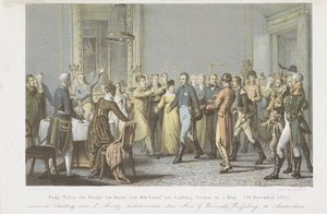Príncipe de Orange en la casa del Conde de Limburg Stirum, 1813 El Príncipe Guillermo de Orange en la casa del Conde de Limburg-Stirum en La Haya. (30 de noviembre de 1813) (título sobre objeto) de David van der Kellen