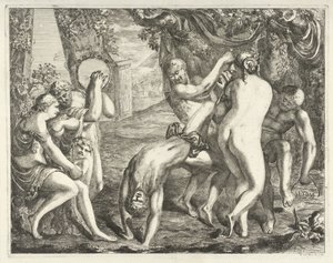 Paisaje con una bacanal de David van der Plas