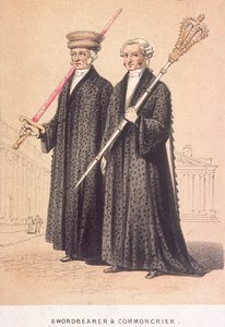 Un portador de espada y un pregonero