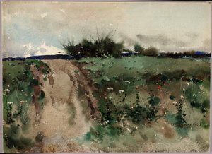Boceto de paisaje de De Lancey Gill