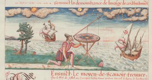 Ilustración de Les premières œuvres de Jacques de Vaulx, piloto en la marina, 1583 de De Vaulx