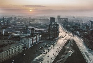 URSS Moscú Plaza del Komsomol, estaciones de Leningrado y Yaroslavl