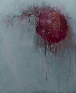 Abstracto en burdeos intenso de Deb Chaney