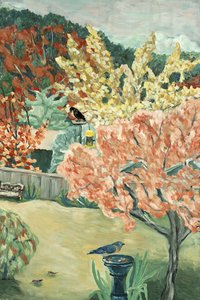 Backyard Fall, 2016 (acrílico sobre lienzo) de Deborah Eve Alastra