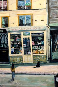 Cheese Shop, 2022 (acrílico sobre lienzo) de Deborah Eve Alastra