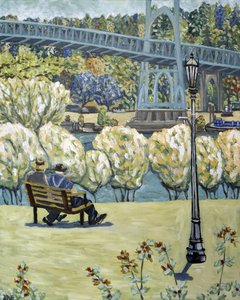 Principios de otoño, 2017 (acrílico sobre lienzo) de Deborah Eve Alastra
