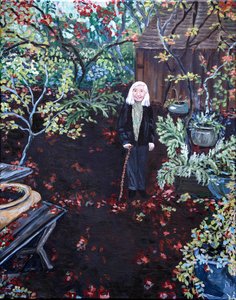 El jardín de Gladys, 2023 (acrílico sobre lienzo) de Deborah Eve Alastra