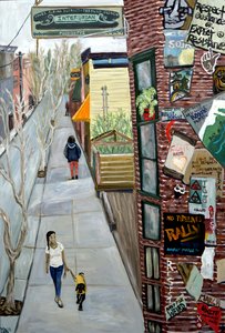 InterUrban, 2016 (acrílico sobre lienzo) de Deborah Eve Alastra