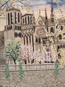 Palomas de Notre Dame, 2018 (acrílico sobre lienzo) de Deborah Eve Alastra