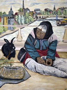 Parisinos, 2017 (acrílico sobre lienzo) de Deborah Eve Alastra