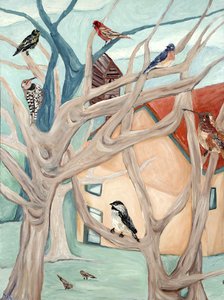 Peach House, 2015 (acrílico sobre lienzo) de Deborah Eve Alastra