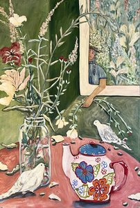Wildflower Tea, 2024 (acrílico sobre lienzo) de Deborah Eve Alastra