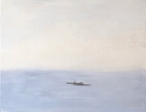 Kayakers, 2021 (óleo sobre lienzo) de Deborah Stevenson
