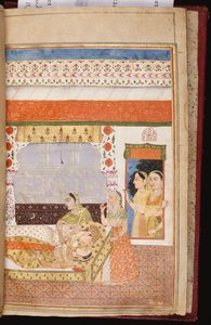 Una Historia de Amor Hindú de Manshar y Madh, c.1730 de Deccani School