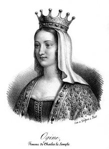 Edgifu de Wessex, consorte de Carlos III El Simple de Francia, siglo XIX de Delpech