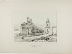 Iglesia y Torre de los Tres Santos, Yassy, Modavia, 19 de julio de 1837 de Denis Auguste Marie Raffet