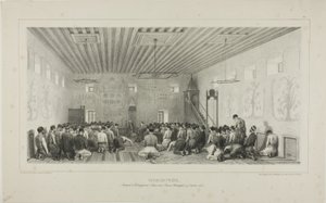 Tártaros rezando, Istrimdjami-Kara-sou-Bazar, Crimea, 19 de octubre de 1837. de Denis Auguste Marie Raffet