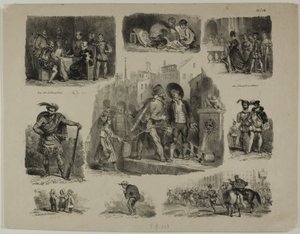 Hoja de bocetos de Denis Auguste Marie Raffet