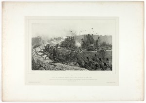 Salida de la guarnición romana..., de Souvenirs d’Italie: Expédition de Rome de Denis Auguste Marie Raffet