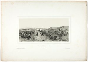 El ejército francés llega a Maglianella, de Souvenirs d’Italie: Expédition de Rome de Denis Auguste Marie Raffet