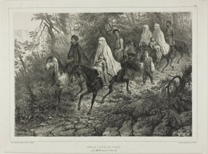 Familia tártara viajera, cerca de Yalta, Crimea, 15 de agosto de 1837