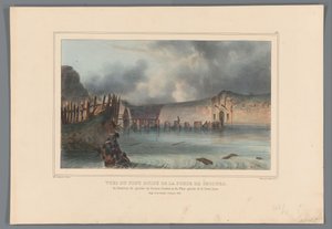 Brujas de Vernielde, 1832 Vistas del puente en ruinas de la Puerta del Salvamento, del reentrante izquierdo del Baluarte Pacioto y del flanco izquierdo de la media luna (título sobre objeto) Dibujos hechos de la naturaleza en el asedio de la Ciudadela de A