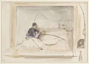 Trabajador del algodón sentado de Denis Auguste Marie Raffet