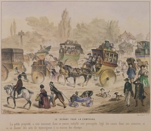 Partida al campo, mediados del siglo XIX de Denis Clement Pruche