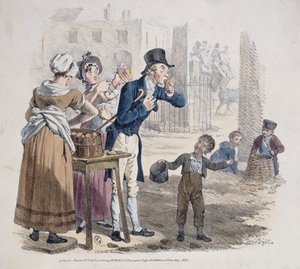 El vendedor de patatas asadas, 1821 de Denis Dighton