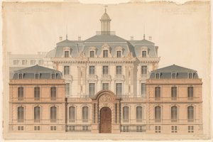 Dibujo de Presentación del Hôtel de Camondo