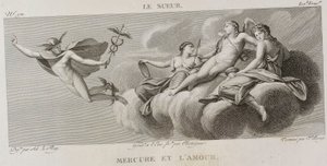 Denis-Sébastien Leroy, Antoine-Claude-François Villerey y Chataigner - Mercurio y amor, según Eustache Le Sueur - 1802-1815 de Denis Sebastien Leroy