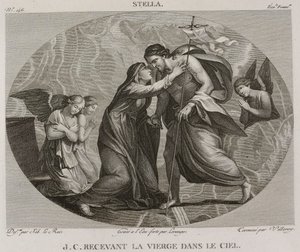 Denis-Sébastien Leroy, Antoine-Claude-François Villerey et Lerouge - Jesucristo recibiendo a la Virgen en el cielo, según Jacques Stella - 1802-1815