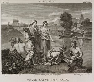Denis-Sébastien Leroy, Chataigner y Niquet - Moisés salvado de las aguas, según Nicolas Poussin - 1802-1815 de Denis Sebastien Leroy